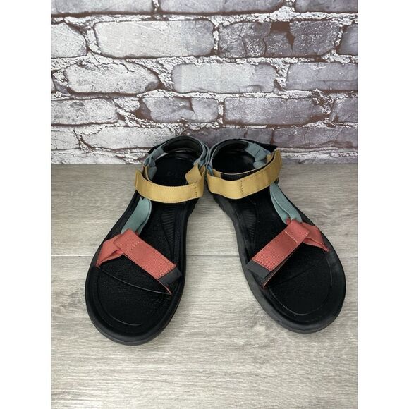 Teva Hurricane XLT2 Earth Pink Blue Yellow Nylon Hiking Strap Sandals Men Sz 12M - Picture 2 of 16